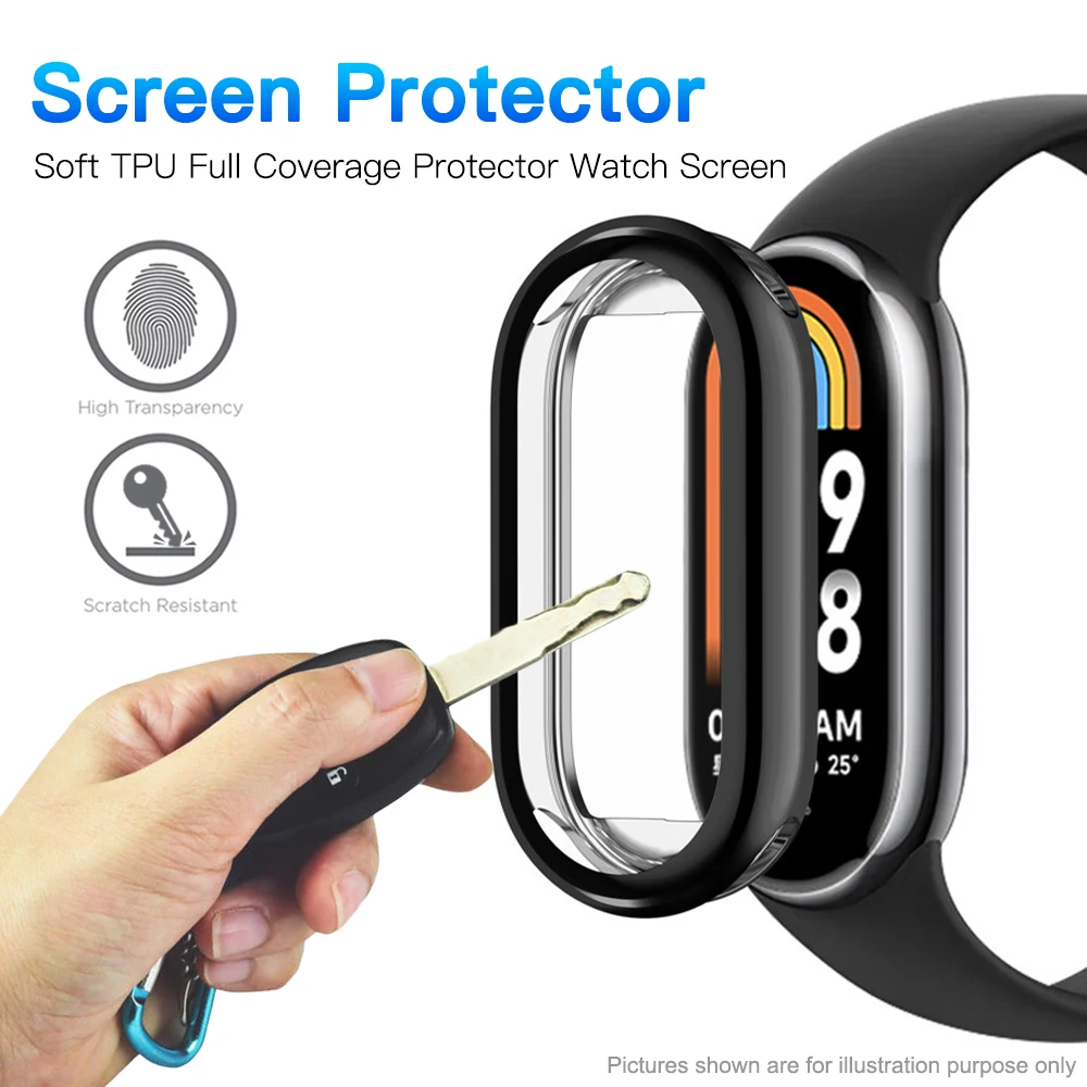 All-Around Soft TPU Protective Bumper Case for Fitness Tracker Screen