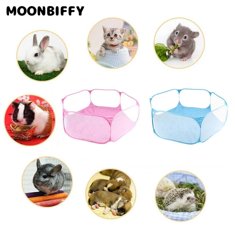 Portable Pet Cage Small Animals Tent Playpen Folding Fence Hamster