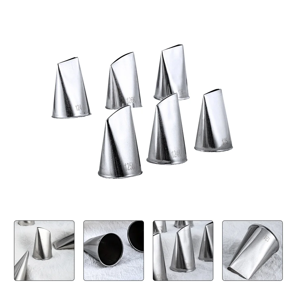 

6PCS Cake Frosting Tip Nozzle Professional Pipeating Nozzle Sturdy Cake Nozzle