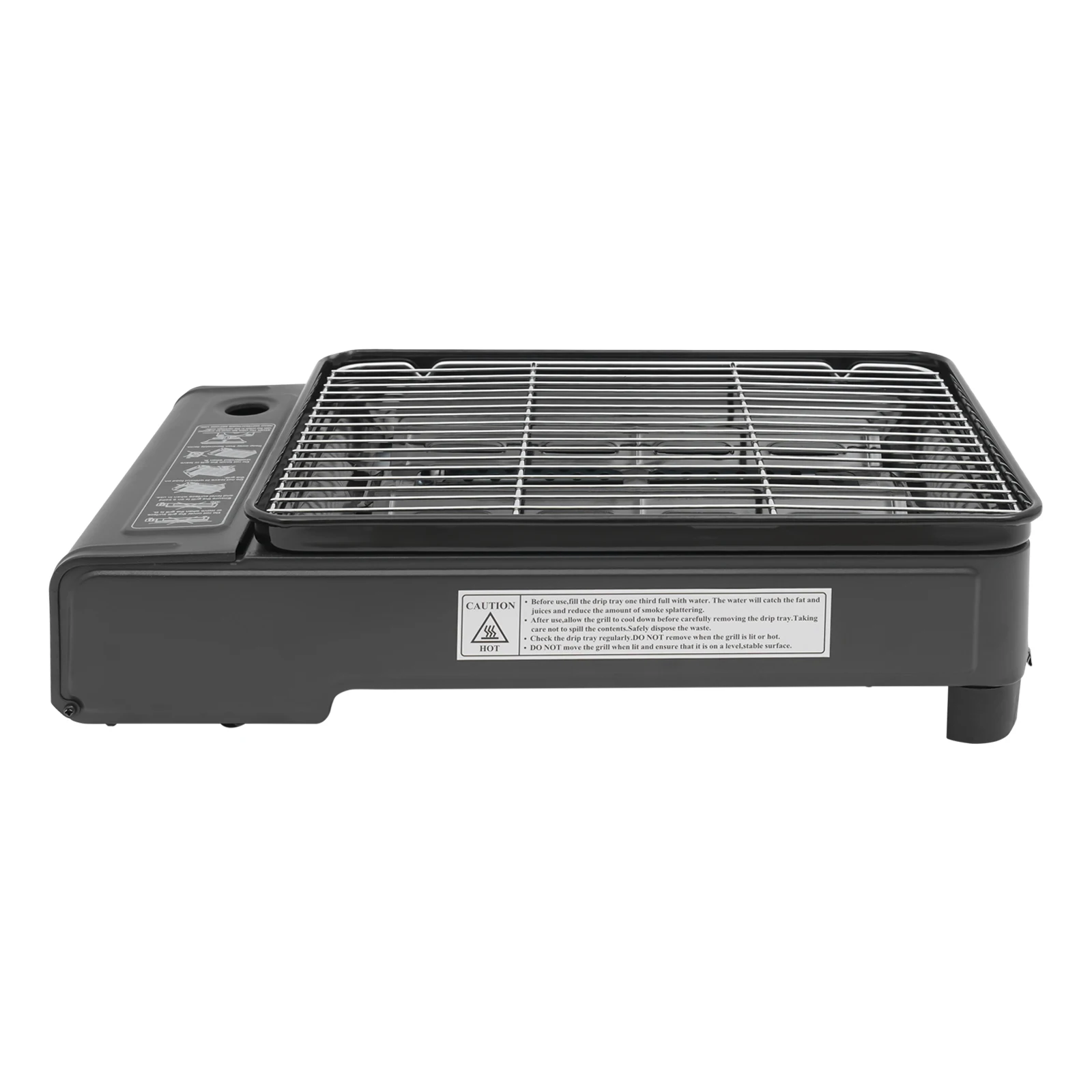 2200W Tisch-Gasgrill, Tragbarer Gasgrill mit Fettbehälter & Tragetasche, Camping-Kocherset für Terrasse, Balkon & Garten – Detail 7