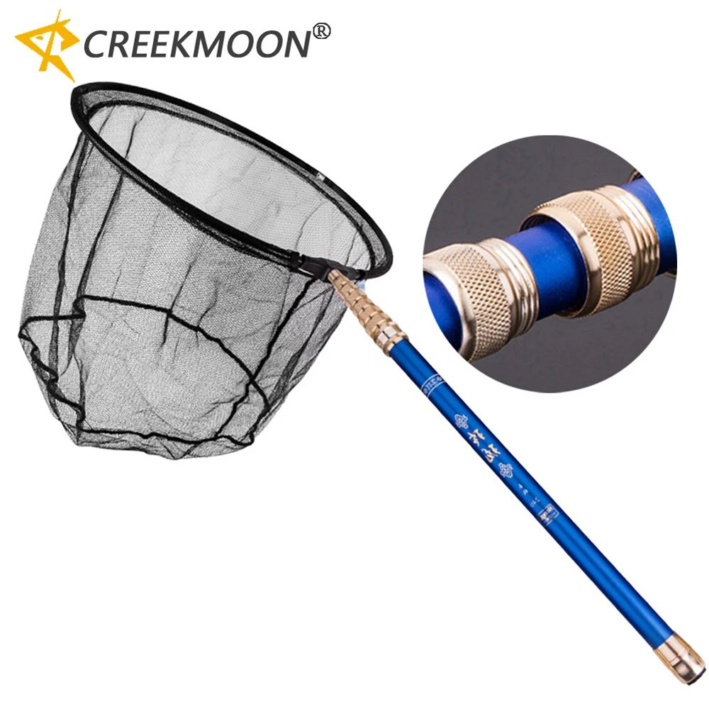 SPRING PARK Fishing Net Collapsible Fish Landing Net with Extendable Handle  PVC Fishing Net Safe Fish Net Durable Telescopic Dip Net for Fishing 