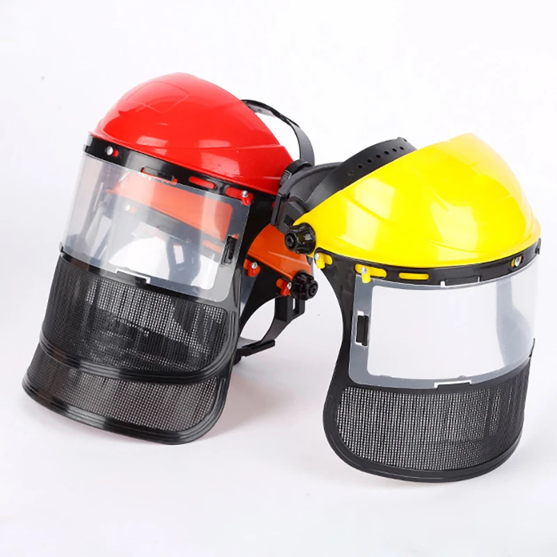 Cappello con casco di sicurezza trimmer acciaio inox erba da giardino