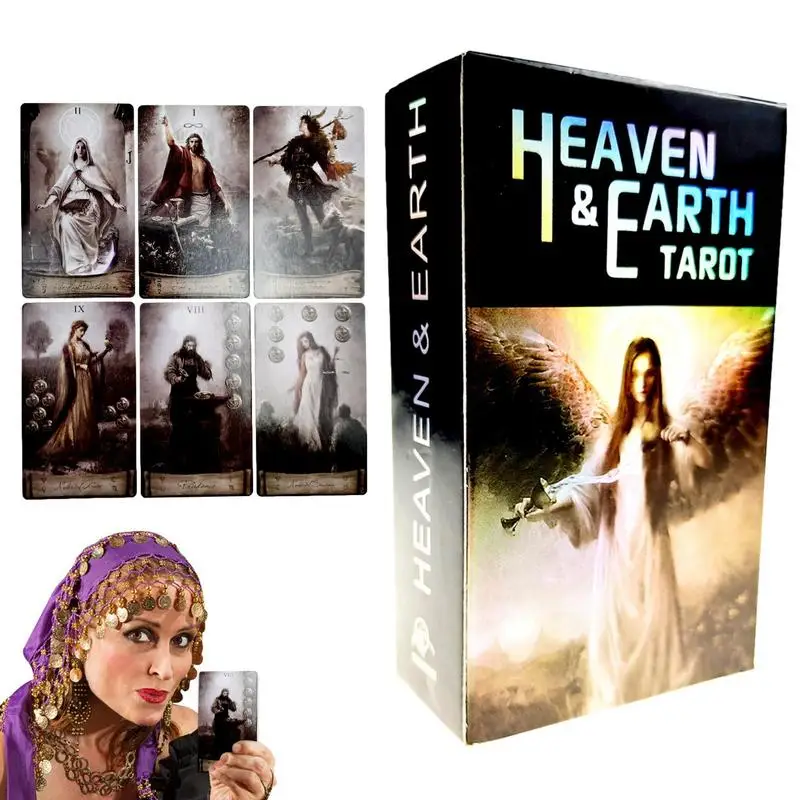 

Heaven & Earth Tarot Decks 78 English Cards For Beginners Women Fortune Telling Oracle Card Table Board Game Family Nights