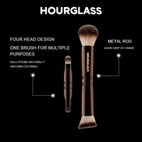 Pinceau de maquillage sablier-N ° 24, pinceau multifonctionnel à quatre têtes, poudre libre, fond de teint, correcteur, fard à paupières, pinceau de maquillage dissimulé 3