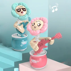 Brinquedo elétrico da flor com função de fala da música dinâmica para crianças criança 1 ano +