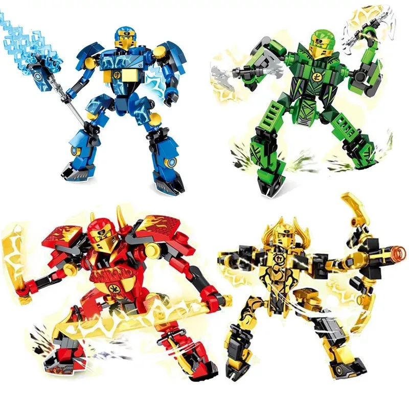 Новые Фигурки ниндзя Legacy Kai Jay Zane Lloyd Mech Super панцирь робот набор строительных