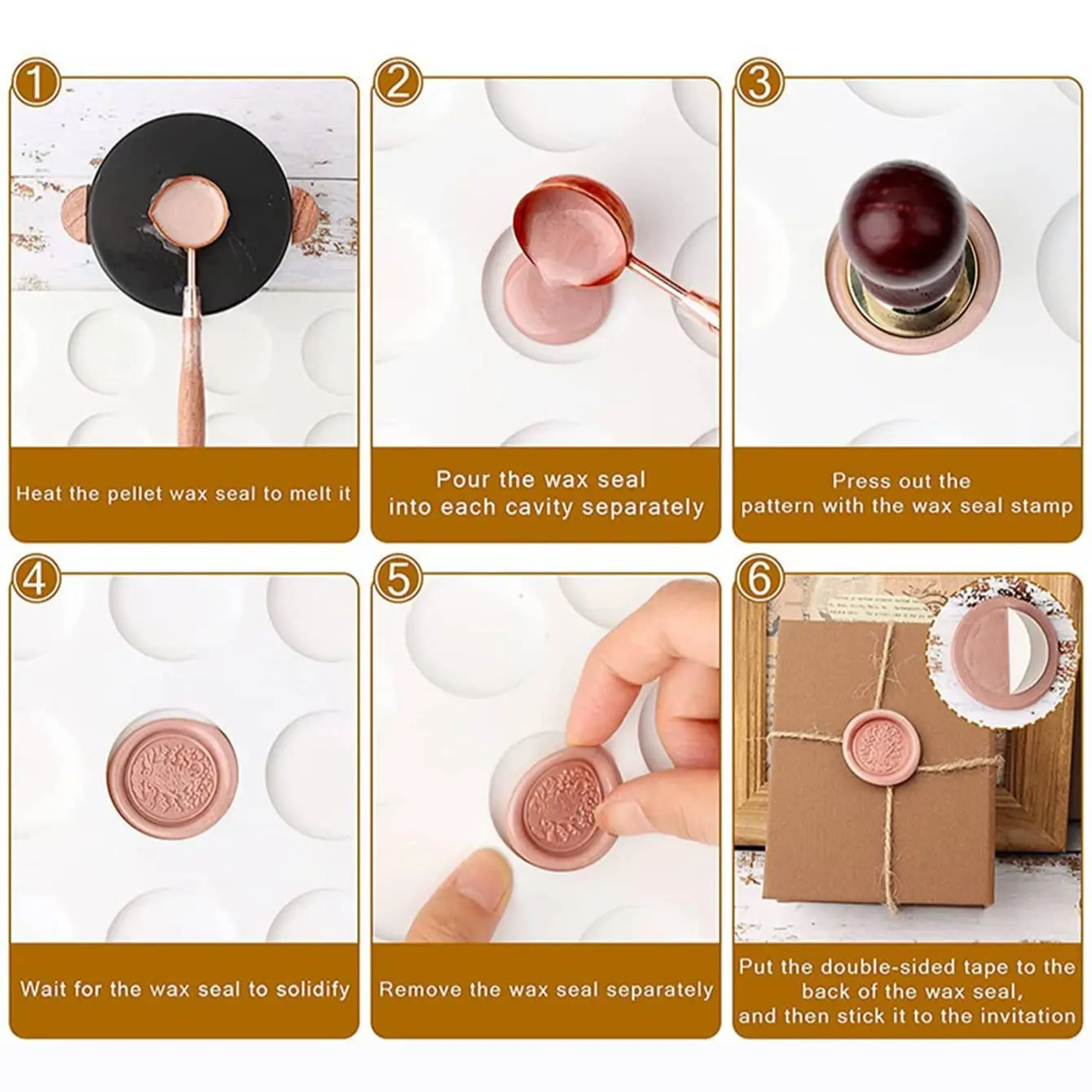 1pc-Modeling Molds Wax Seal Stamp Mold Silicone Pad Mat  Cavity DIY Craft Wax Sealing Mat Tool For Stamps Fixed Shape Round