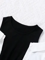Robe chemise à épaules dénudées, style doux et cool, faux deux modèles sens, printemps automne, cordon de serrage, manches longues, jupe portefeuille aux hanches 3