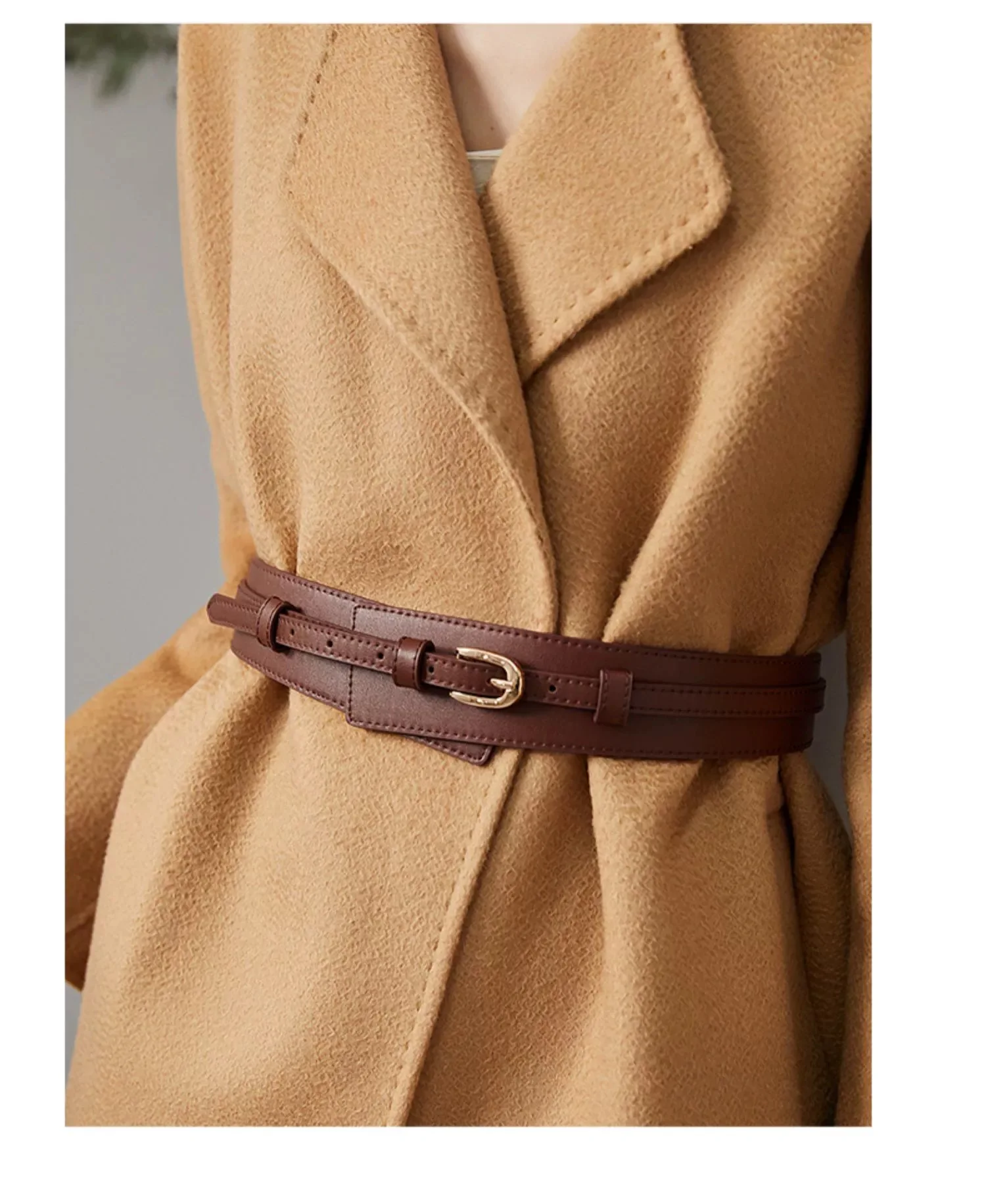 Элегантный женский пояс двойного назначения, женский шерстяной ремень, черный широкий узкий пояс на талию, модный пояс для костюма, пояса для свитера