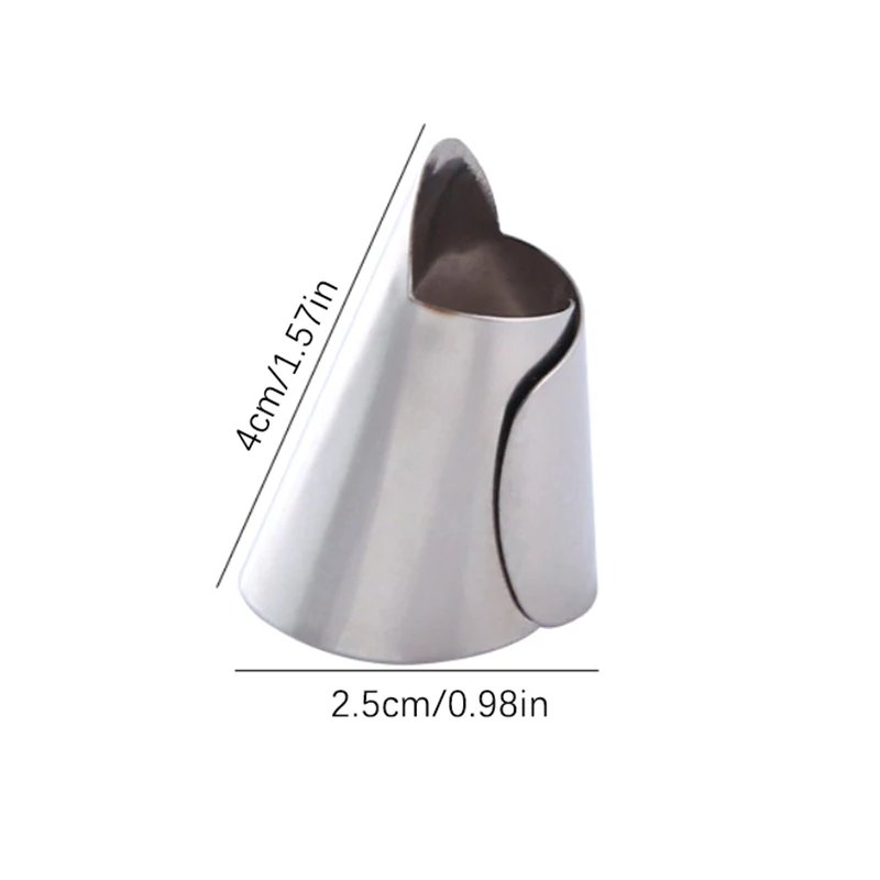 2Pcs Stainless Steel Finger Protector Fruit Beans Garlic Peeler Vegetable Nuts Peeling Finger Guard Kitchen Cutting Tools