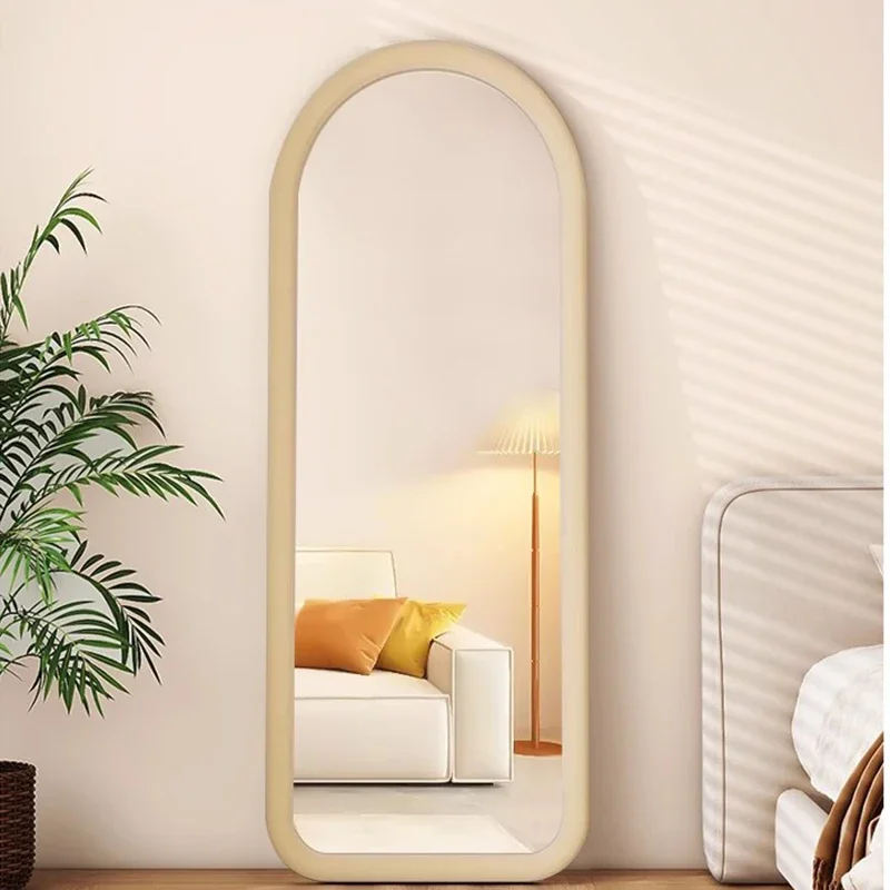 장식용 거울 보호 거울, 라운드 핸들, 전신 스탠딩 데스크, 대형 벽, 큰 LED 메이크업, 조명 손 