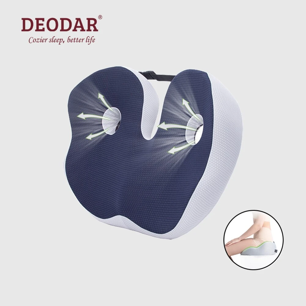 Deodar Comfort Memory Foam Office Chair Seat Cushion Pain Relief for