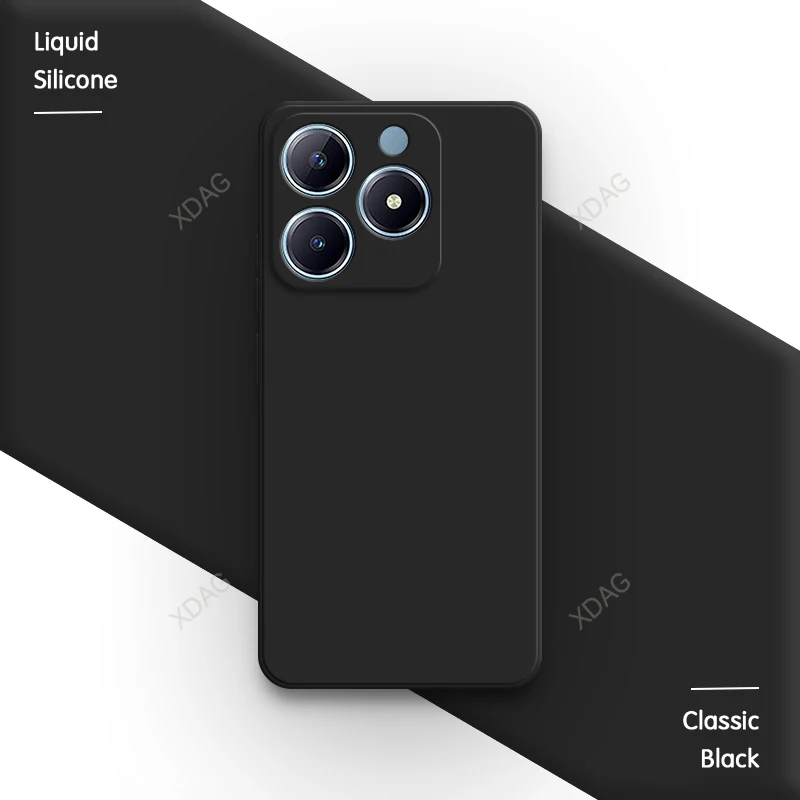 Classic Straight Edge Silicone Back Cover with Lens Protection
