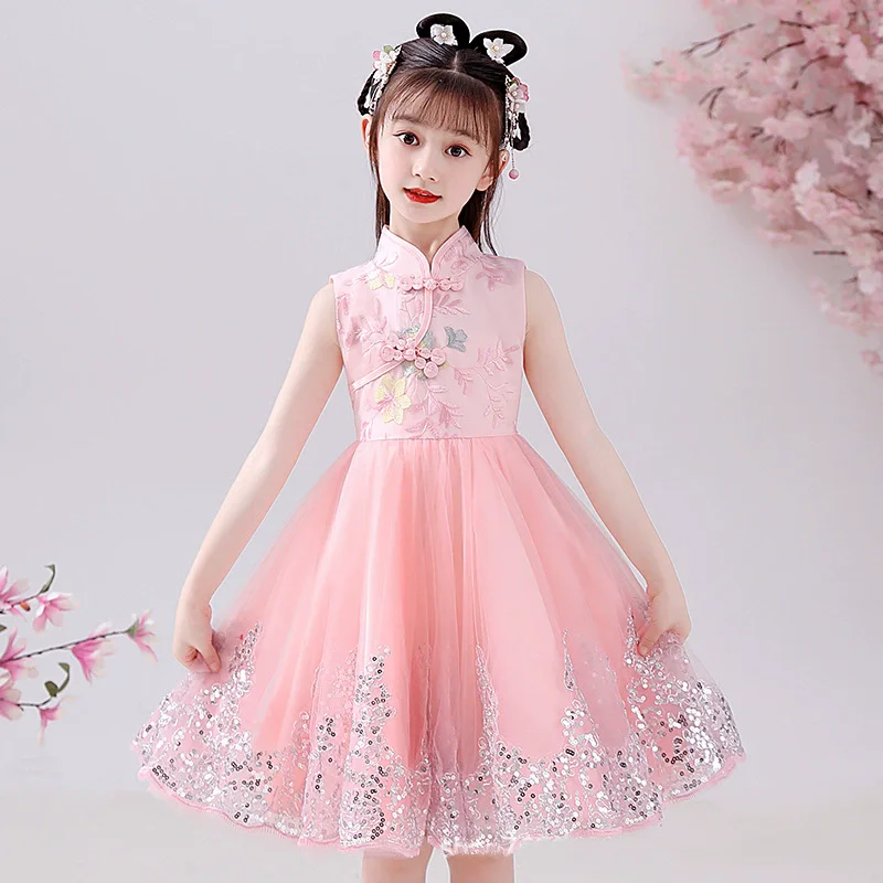 فستان صيفي للفتيات زي تشيونغسام روب فتاة كاجوال مل...