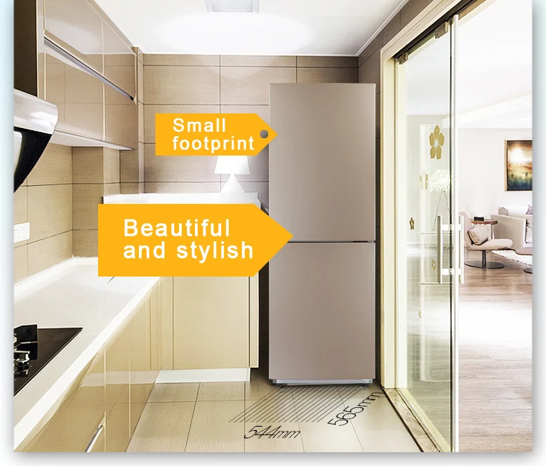 190 Liters Two-door Small Refrigerator Refrigerated Freezer Household Mini Ultra-thin Refrigerator Energy Saving