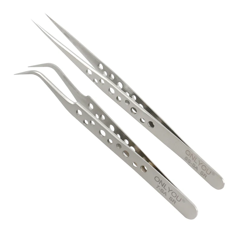 Matte Anti-static Curved Straight Tip Precision Tweezers Stainless Electronics Industrial Tweezers For Phone Repair Hand Tools