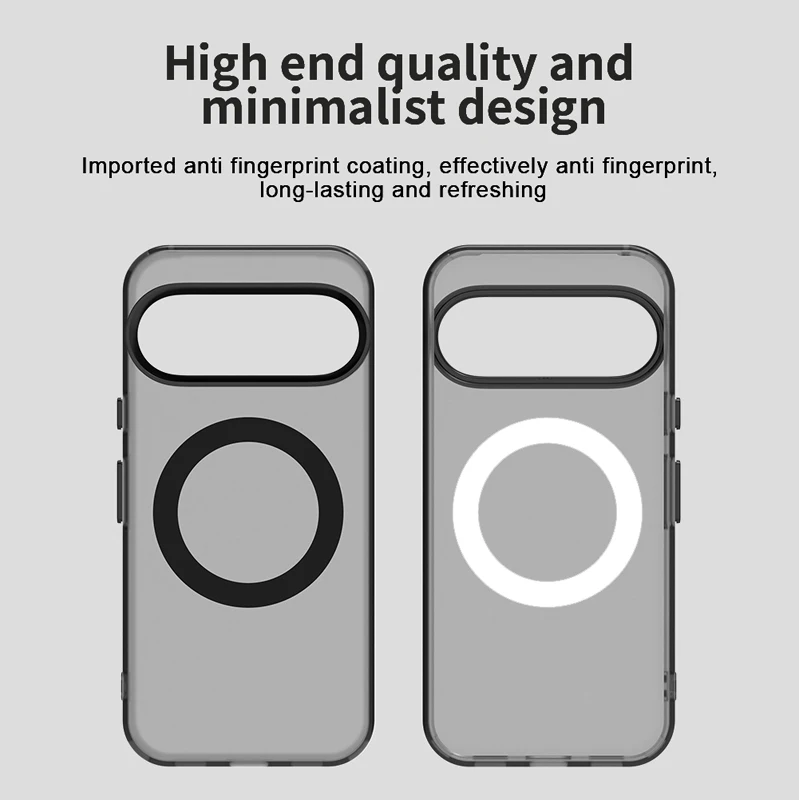 Candy Colour Magnetic Clear Transparent Slim Phone Case with PC Back and TPU Bumper