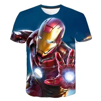 MARVEL  Iron Man T Shirt For Kids Hot Sale  3D Avengers Printed Short Sleeve Round Collar Cartoon Baby Boys Clothes Tshirt 1