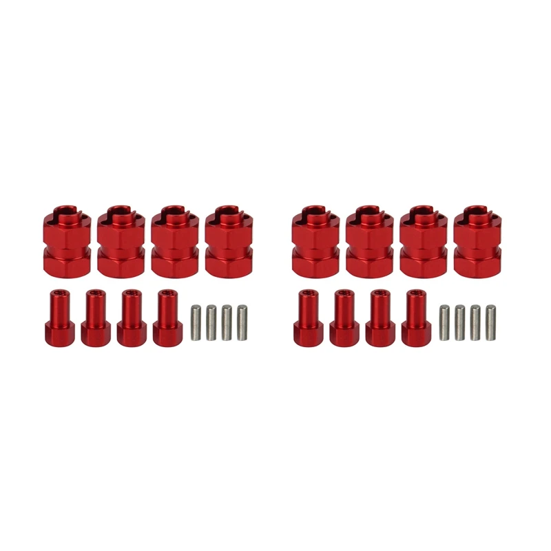 

8Pcs Metal Extended 7MM Hex Wheel Hubs Combiner +4MM For AXIAL SCX24 90081 AXI00001 1/24 RC Crawler Car Upgrade Parts,2