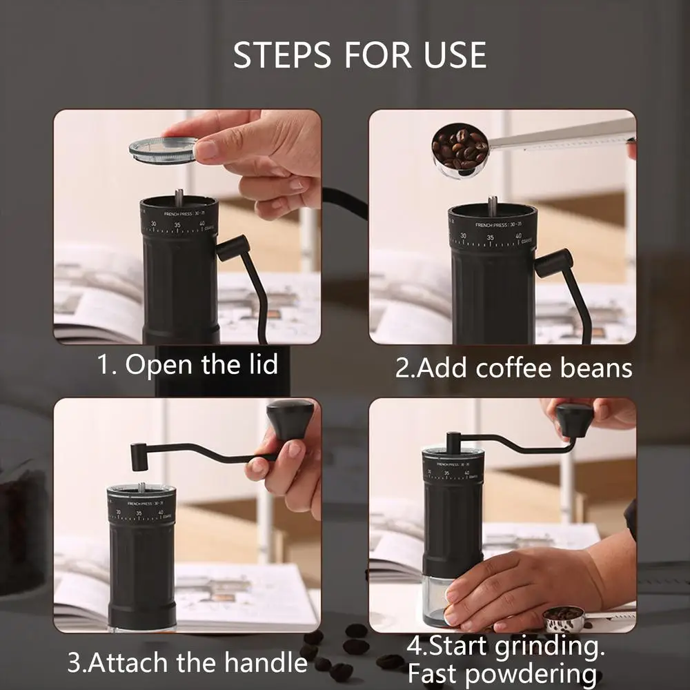 Manual Burr Coffee Grinder Hand Espresso Grinder With Ceramic Burr Hand Grinder Coffee Machine Conical Burr Coffee Grinder For