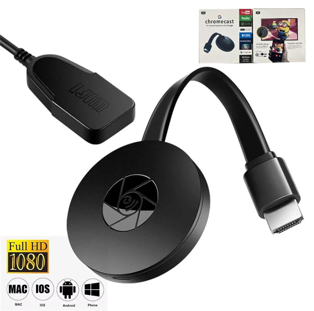 Wifi Miracast Dongle Wireless Video Adapter 1080P G2 For MiraScreen Display Anycast Wifi HDMI-compatible Miracast Dongle Compatible For TV Android Ios Mirror Screen