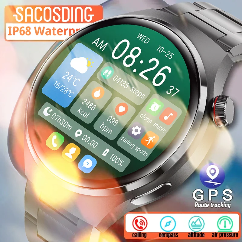 

2023 NEW For Business Watch GT4 Pro AMOLED Smart Watch Men Custom Dial Answer Call Sport Fitness Tracker Waterproof Smartwatch