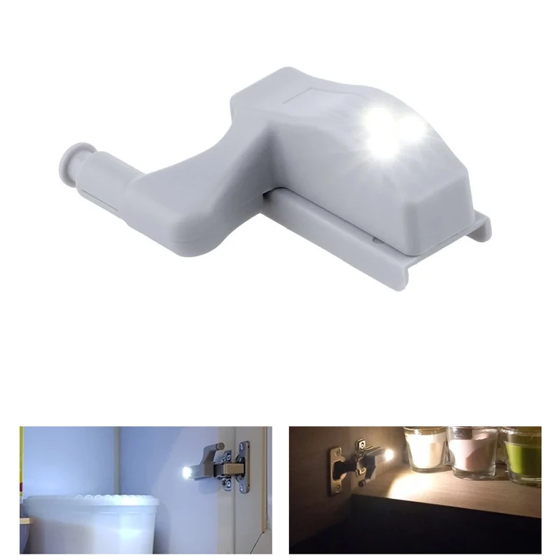 Universal Hinge Light 1pcs Kitchen Bedroom Living Room Cabinet Cupboard Wardrobe 0.25W Inner LED Sensor Light Furniture Hardware