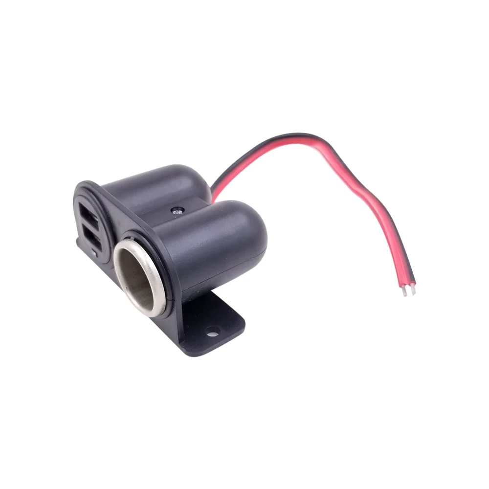 iMESTOU Quick Charge 3.0 USB lader Socket 12V Dual USB Car Socket waterdicht Marine sigarettenaansteker Adapter 36W snel opladen met LED voltmeter voor 12V/24V boot motorfiets ATV Bus Truck (blauw