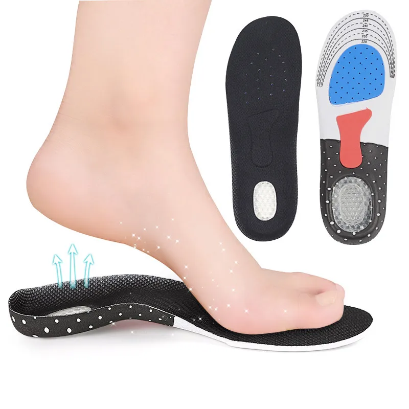Cuttable Silicone Insoles for Shoe Men Women Orthotic Arch Support Sport Shoe Pad Soft Running Insert Cushion Memory Foam Insole