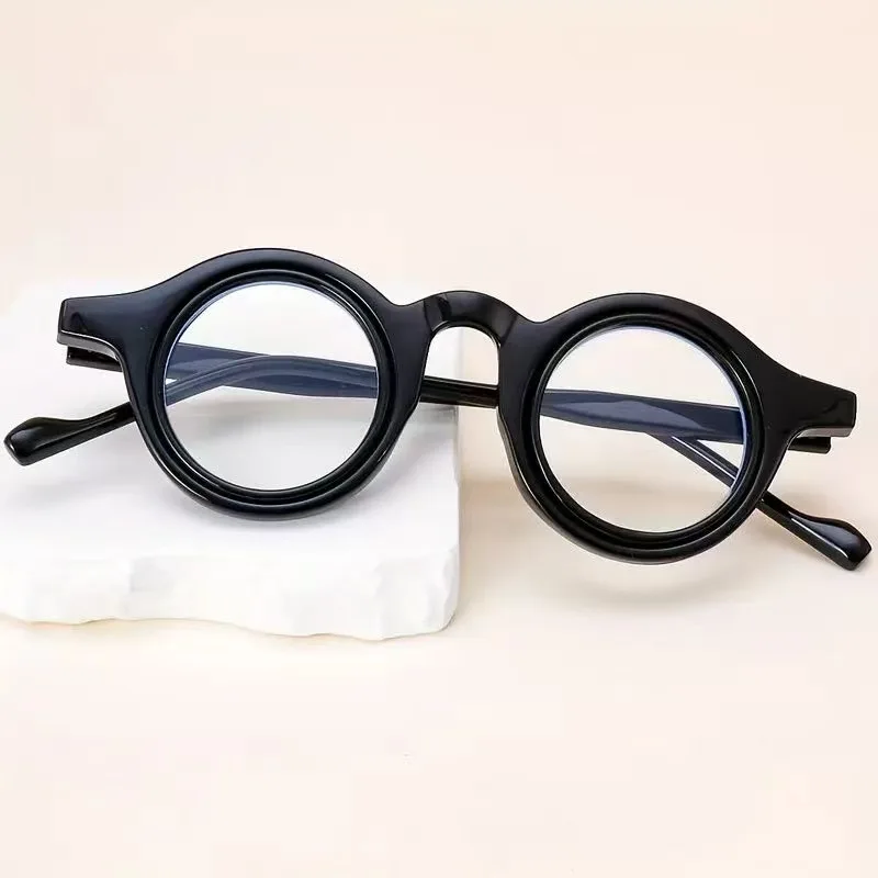 Enhanced Blue Light Blocking Round Reading Glasses for Men - High-Quality Lens Options