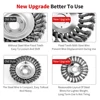 Lawn Mower Weeding Disc 8 Inch Wire Weeding Wheel 6 Inch Garden Tool Lawn Mower Accessories Twisted Wire Disc Type Wire Wheel 3