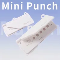 Portable 5-Hole Punching Machine White Plastic Handcraft Making Tool Scrapbooking Lightweight Paper Punch Tool for DIY Crafts 1