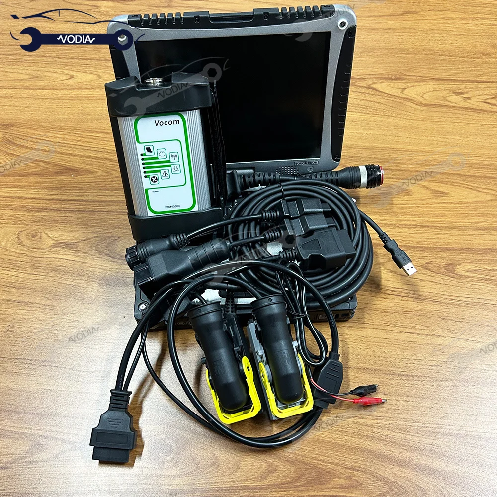 

CF19 laptop and Heavy Duty Engineering diagnostic Scanner tool For Volvo VOCOM Programming ECU test cable Truck diagnostic tool
