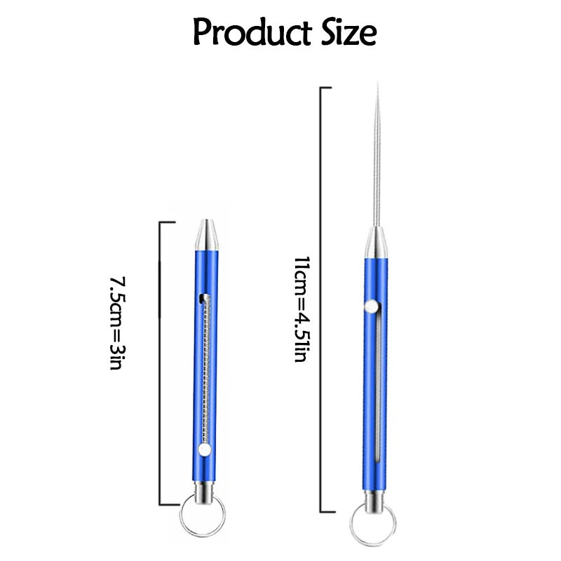 Blue Titanium Telescopic Toothpick Holder Portable Metal Toothpicks for Teeth Reusable Pocket Toothpicks for Home Outdoor toothpick set toothpicks set retractable toothpick