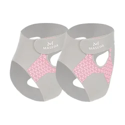 Enhanced Ultra - Thin Ankle Stabilizing Brace with Bi - Directional Compression Straps - M (1Pair - Pink)
