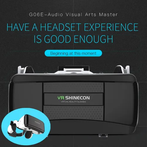 G06EB 오리지널 VR 가상 현실 3D 안경 상자, VR 골판지 헤드셋 헬멧, IOS 안드로이드 스마트폰 무선 로커 2