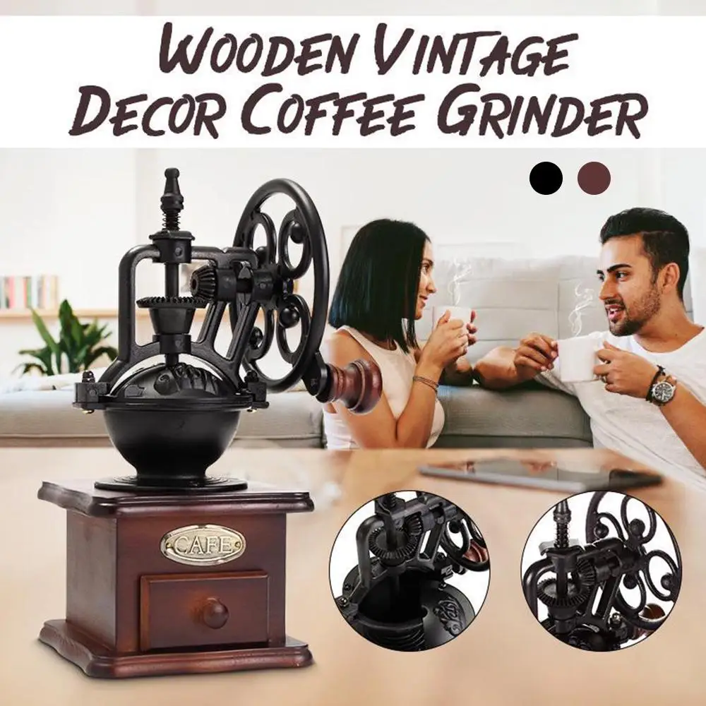 

Retro Manual Coffee Grinder Portable Ferris Wheel Design Accessories Coffee Coffee Equipment Handmade Bean Professional Gri V7N9