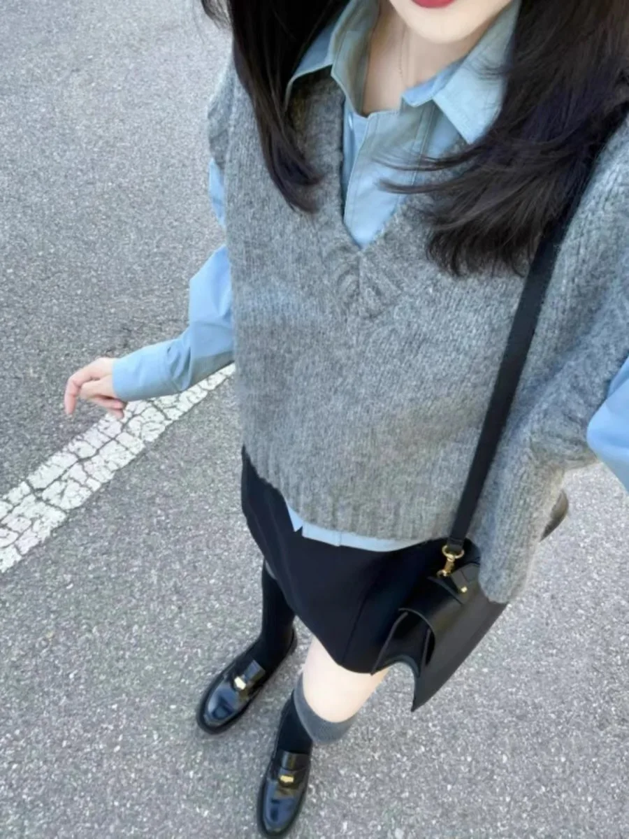 Women Winter Knit Vest Sleeveless Warm Pullover Sweater