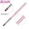 BQAN Size#2-8 Kolinsky Nail Brush Kolinsky Sable Acrylic Nail Brush Crimped With Cap Pink Handle Manicure Sculpting Nails Tool 1