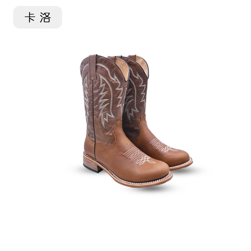 נעלי מערב לגברים ונשים, עור מיושן, בנייה, נעלי רכיבה עמידות