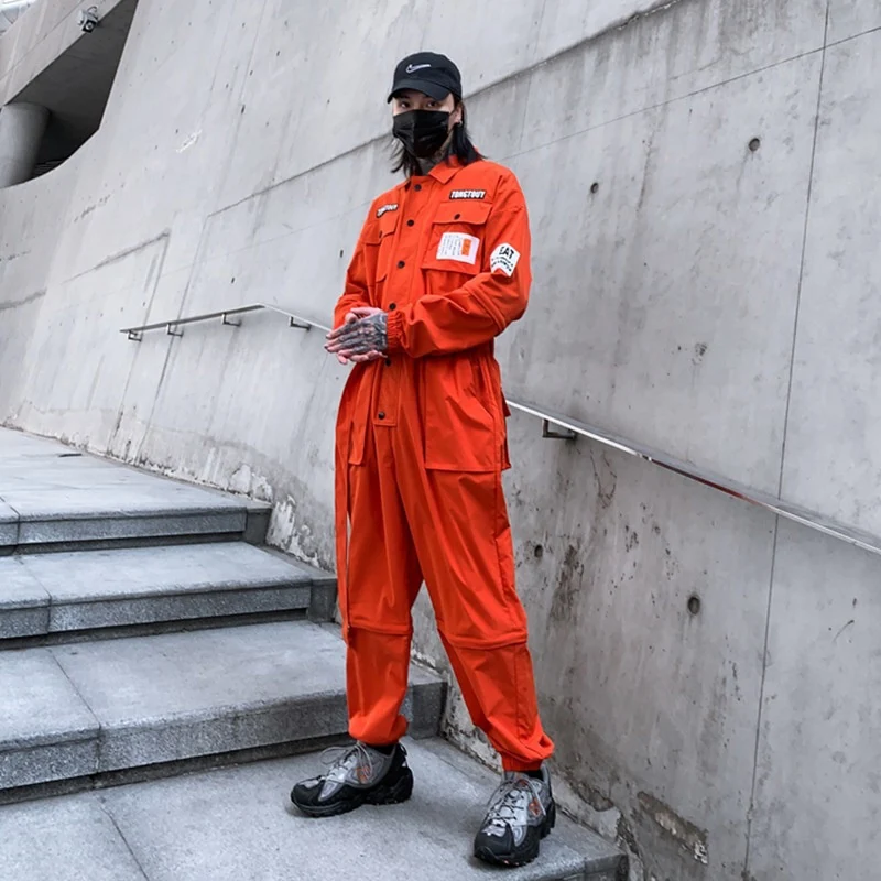 PFNW Autumn And Summer Fashion New Tide Jumpsuit For Men Youth Small Foot National Casual Overalls Safari Pants And Tops 12A3267