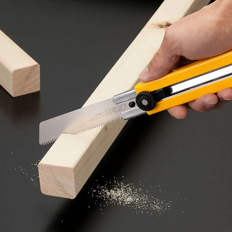 OLFA HSW-1 Extra Heavy Duty 25mm Saw Full-edged Toothing Blade Retractable Saw Model Cutting Small Handsaw Cutter Match HSWB-1 6