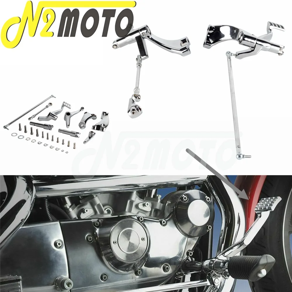 

Motorcycle Chrome Complete Kit Pegs Forward Controls Levers Linkages For Harley Sportster XL883 XL1200 XL 883 1200 Iron 2004-13