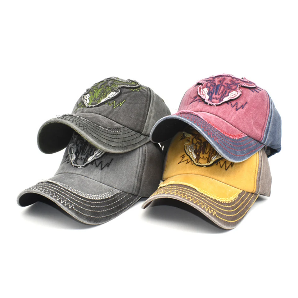 XibeiTrade Casquette De Baseball Vintage En Coton Avec Broderie Taureau Pour Homme Et Femme, Bleu, M