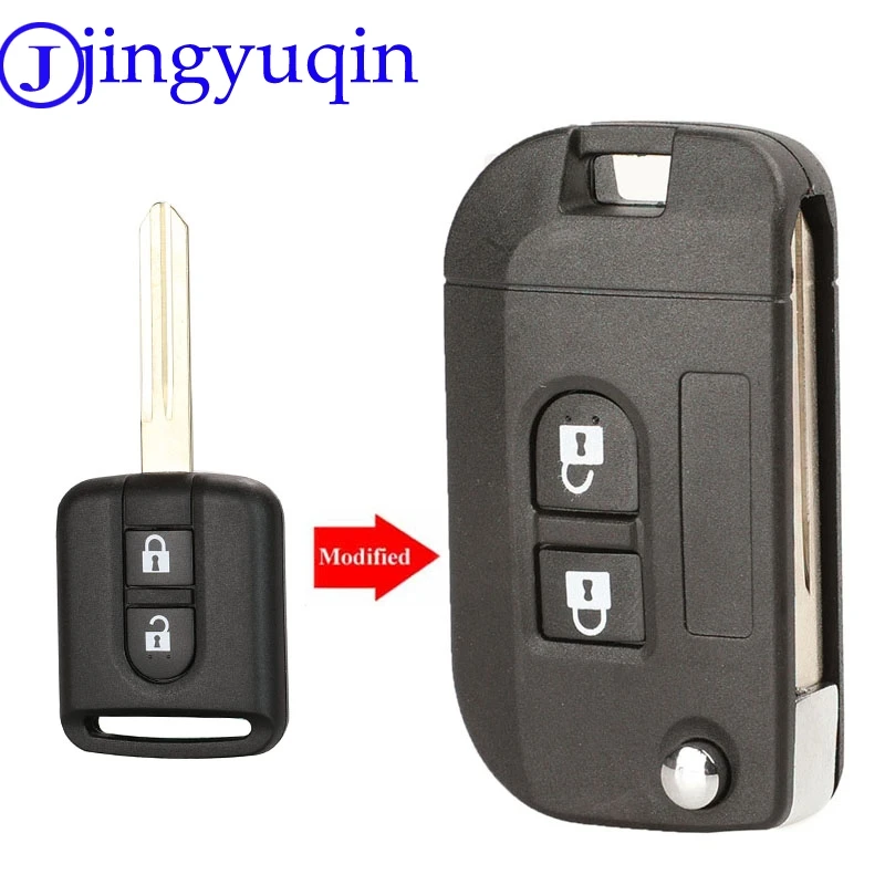 Car Key Shell 2B Folding Remote Cover For Nissan Qashqai primera Micra Navara Almera