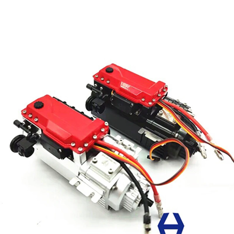 

Aluminum Alloy CNC Simulation 2-speed Gearbox Equipped with 21T Brushed 540 Motor with Metal Gear Shift Servo for 1/14 Tamiya