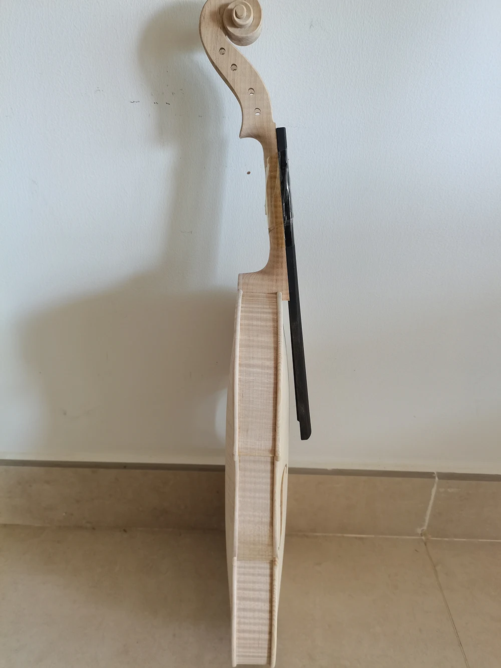 Maple white embryo unfinished white maple wood violin 4/4 3/4 solid wood DIY violin Accessories with ebony fingerboard