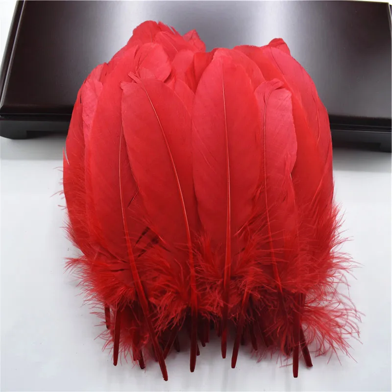 Goose Feathers for Needlework 15-20cm Colorful Feather Decor Diy Crafts Material Handicraft Wedding Accessories Decoration Plume