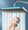 New 14 Inch High Pressure Top Spray Rain Shower Head Larger Flow Supercharge Rainfall Showerhead 360° Swivel Water Saving 2