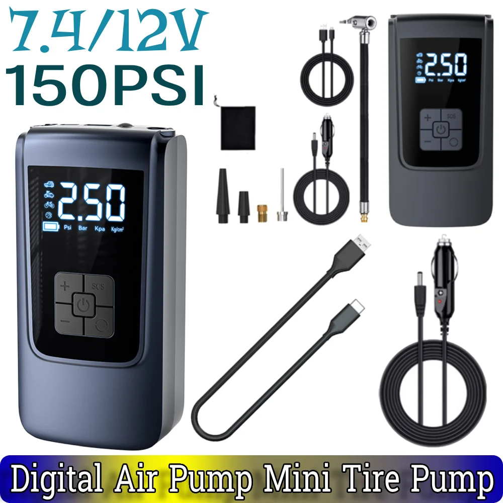 7.4/12V 150PSI �ڵ��� Ÿ�̾� ��â�� �޴�� Ÿ�̾� ��â�� �̴� Ÿ�̾� ���� ���� Ʈ�� ������� ���� �� �� ���� ���� �����